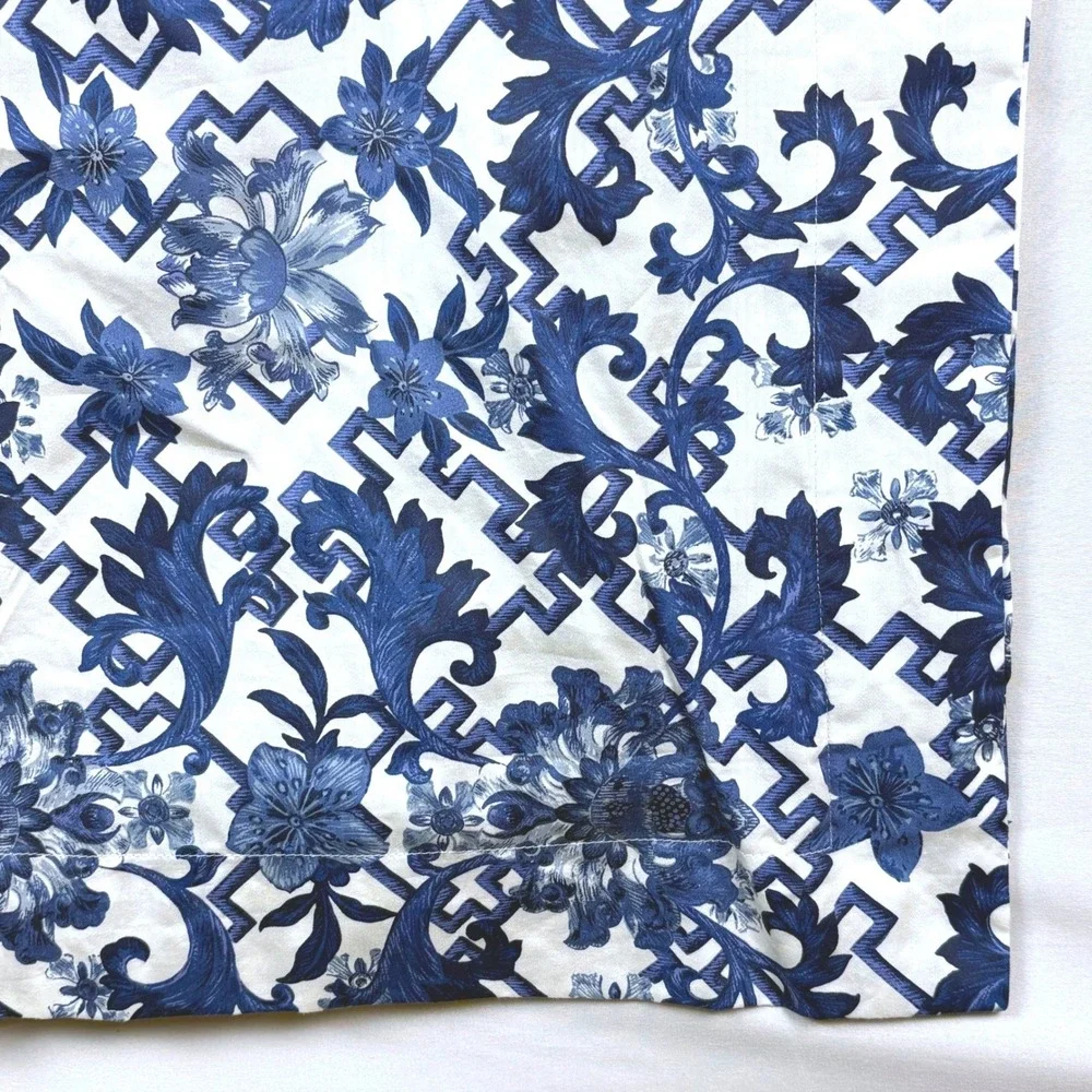 Ralph Lauren Dorsey Blue Label Chinoiserie Cotton King Pillowcase ONLY 1 48 X 20